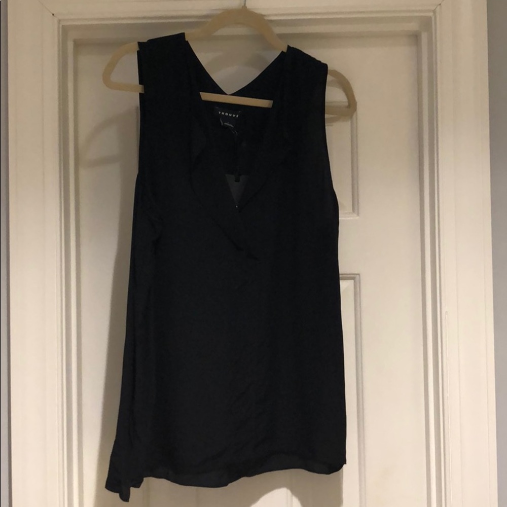 Trouve black v-neck blouse